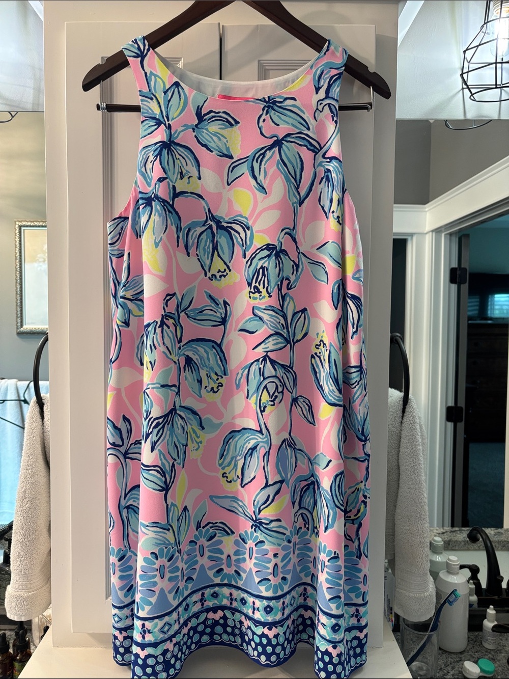 Lilly Pulitzer Pink Floral A-Line Dress